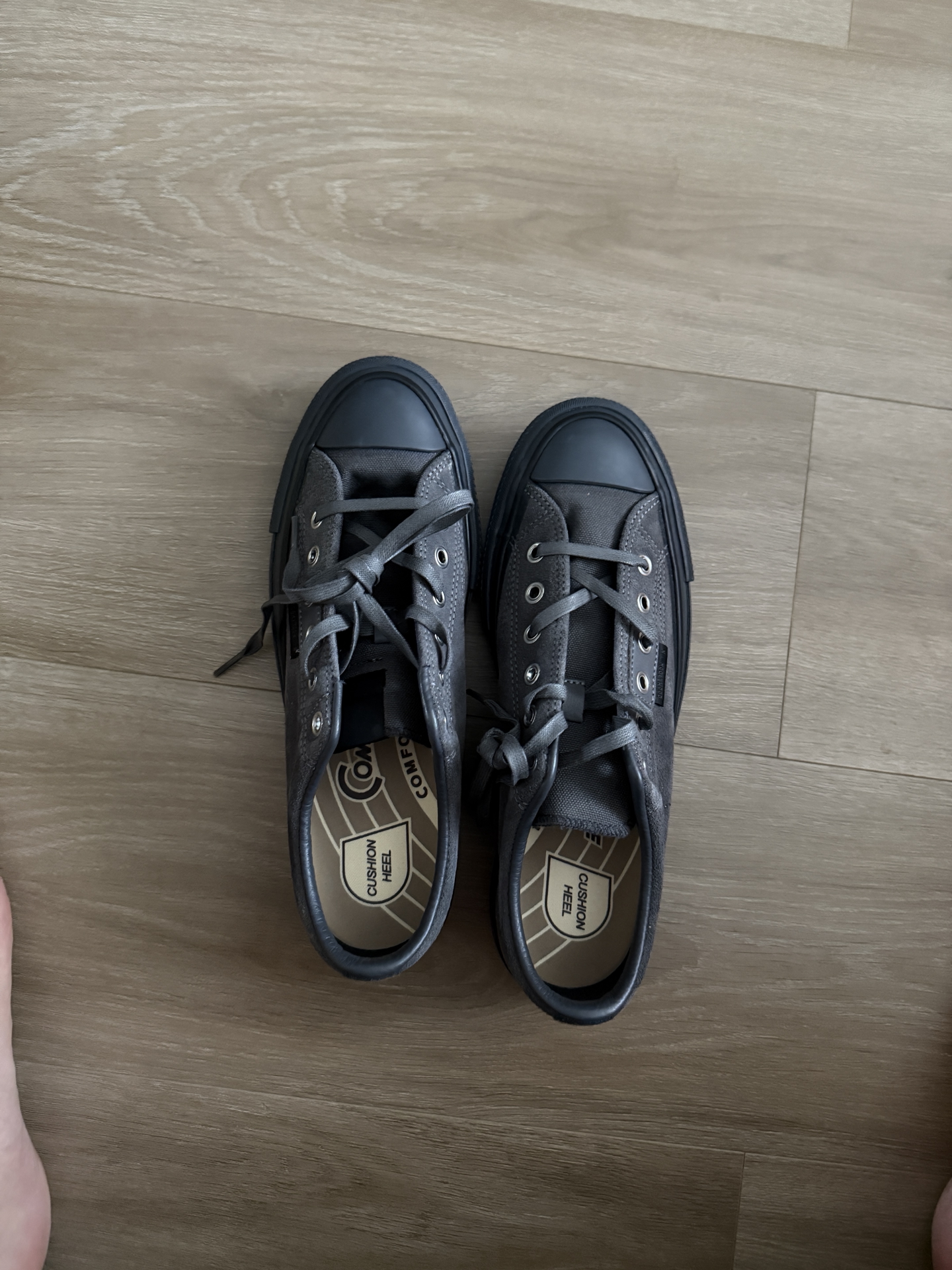 custom review-Конверс ADDICT CHUCK TAYLOR Устойчивые к истиранию Амортизирующие Низкие Кеды Унисекс Серый Черный