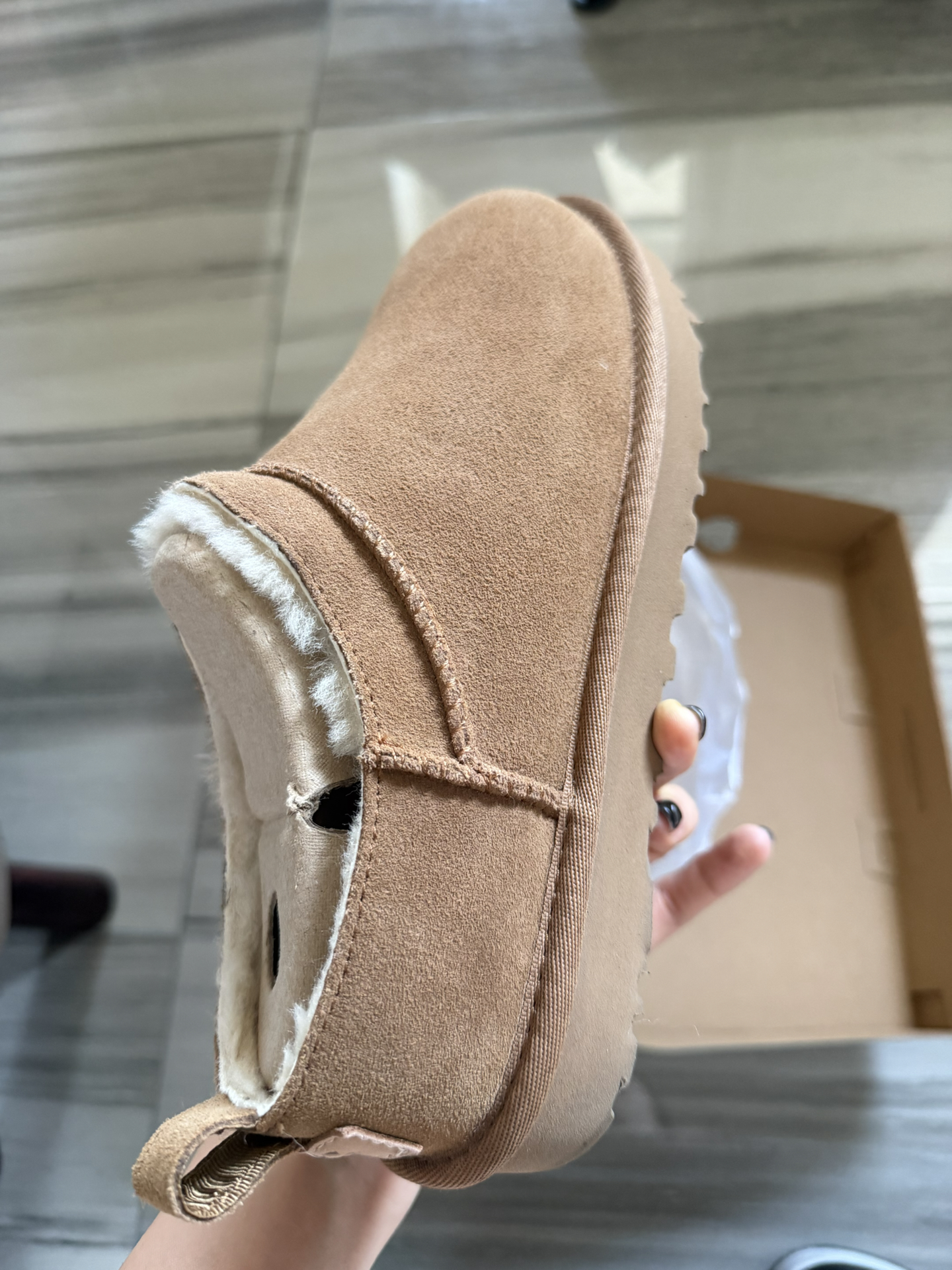 custom review-UGG Классический Микро Термический Снегобут Женские Каштановый