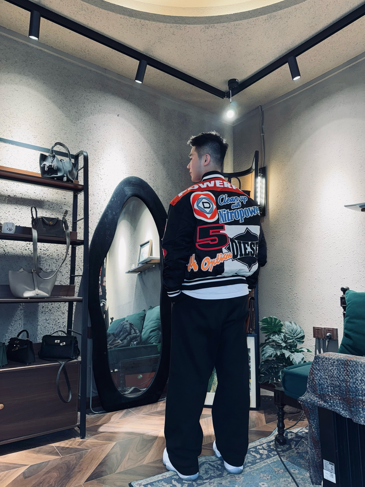 custom review-DIESEL Бейсбольная куртка мужская черная