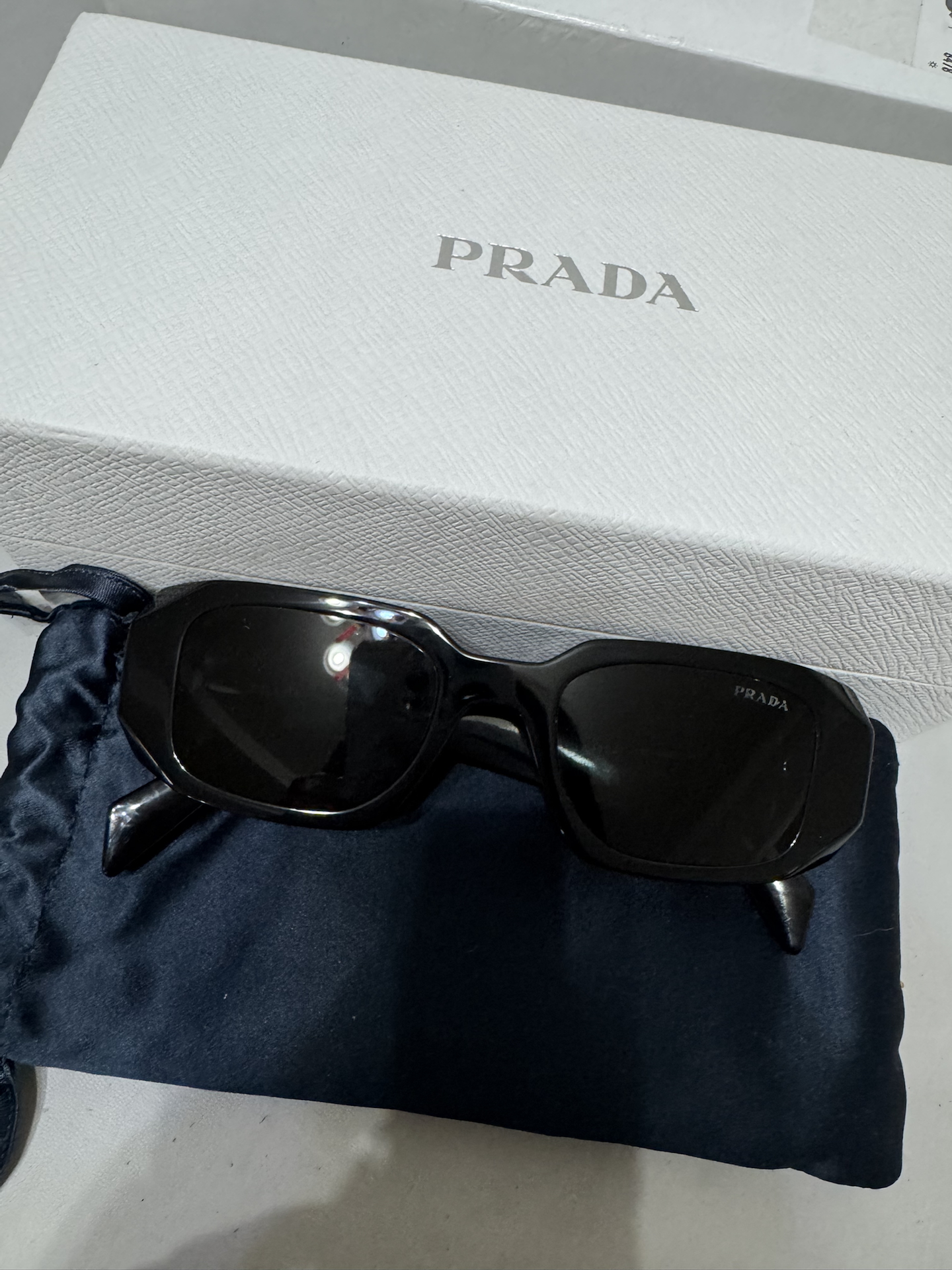 custom review-PRADA Ацетат Нерегулярная форма Солнцезащитные очки Унисекс Черный