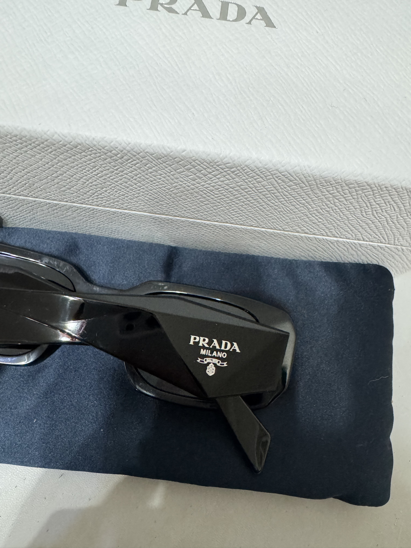 custom review-PRADA Ацетат Нерегулярная форма Солнцезащитные очки Унисекс Черный