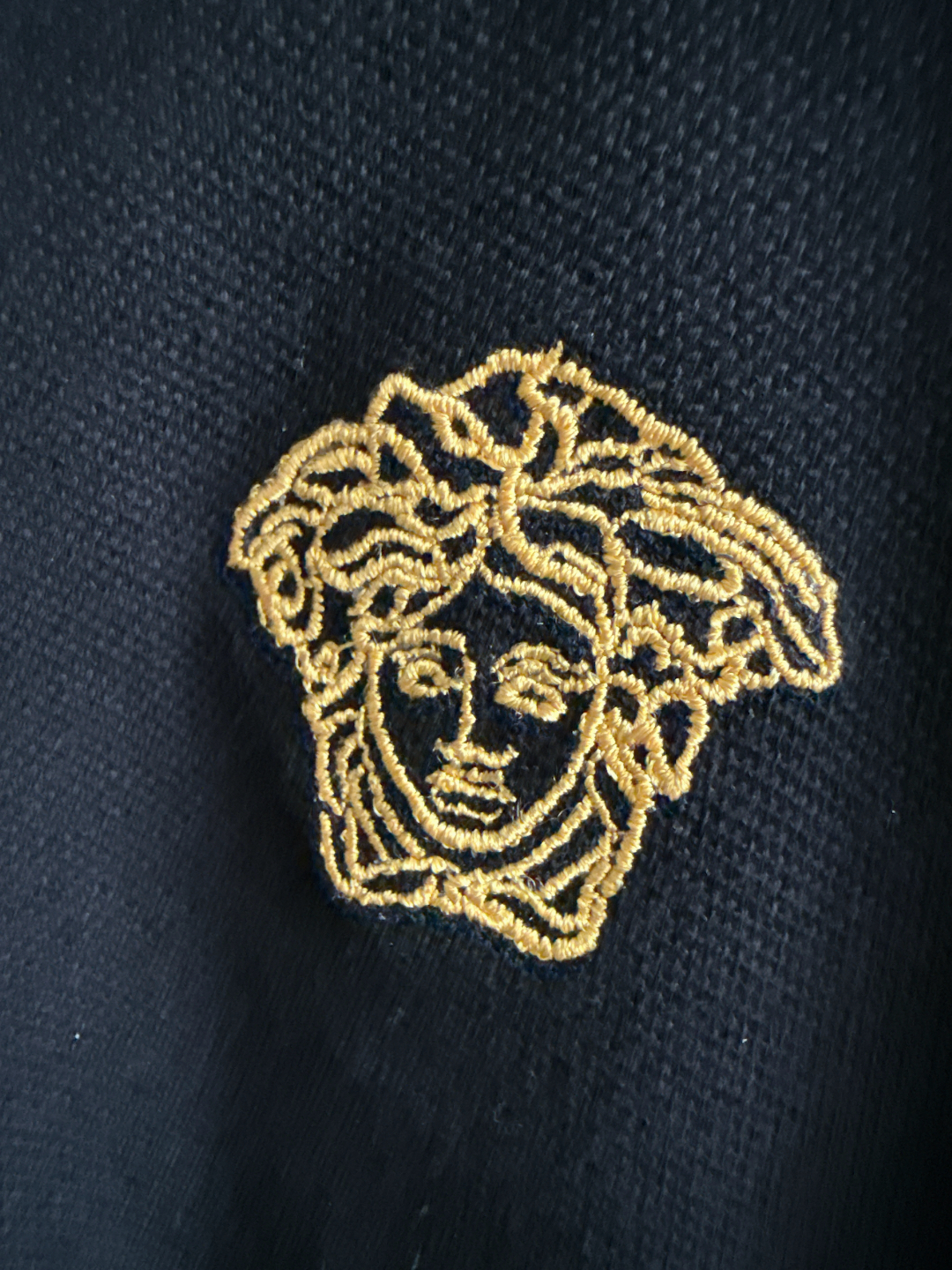 custom review-VERSACE SS23 Мужское Поло Черное