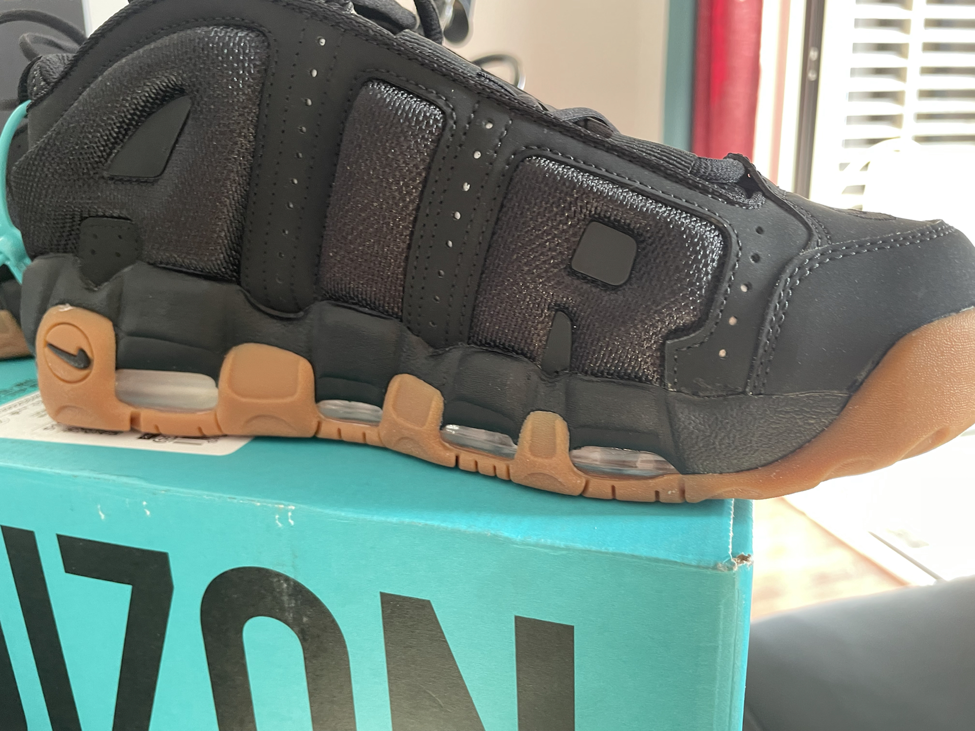custom review-Nike Air More Uptempo Slip-Resistant Abrasion-Resistant Low-Top Баскетбольные кроссовки Unisex Черные