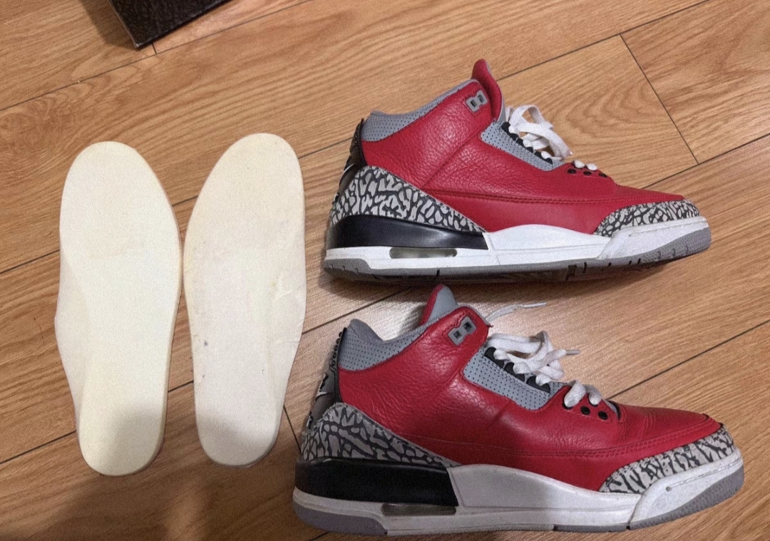 jordan 3 red cement fake