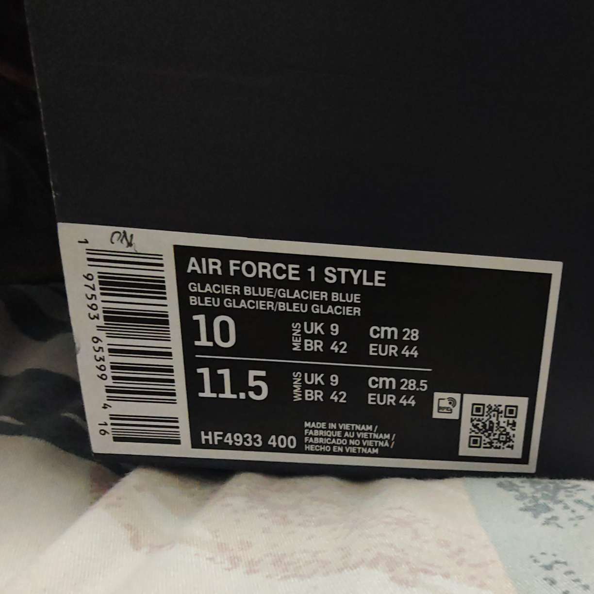 nike air force 1 certificate of authenticity