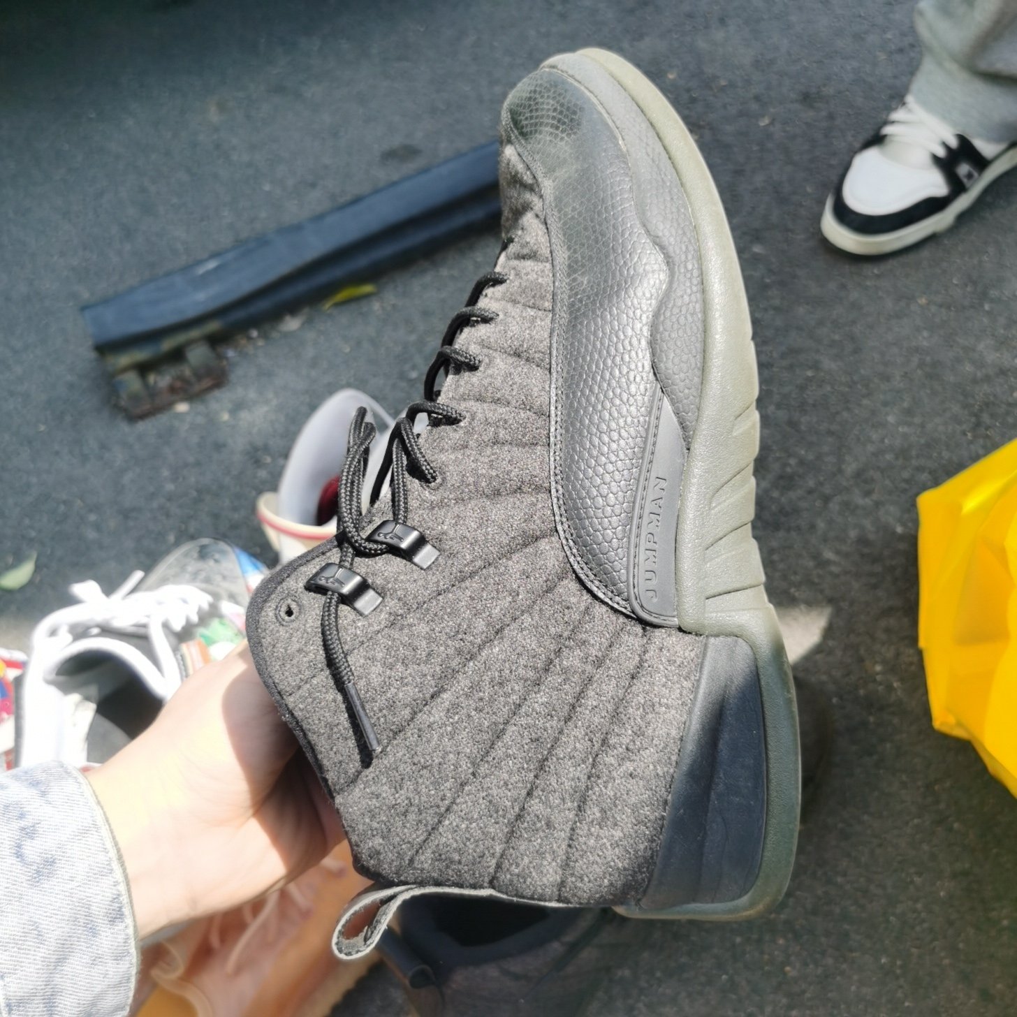 jordan 12 dark grey fake vs real