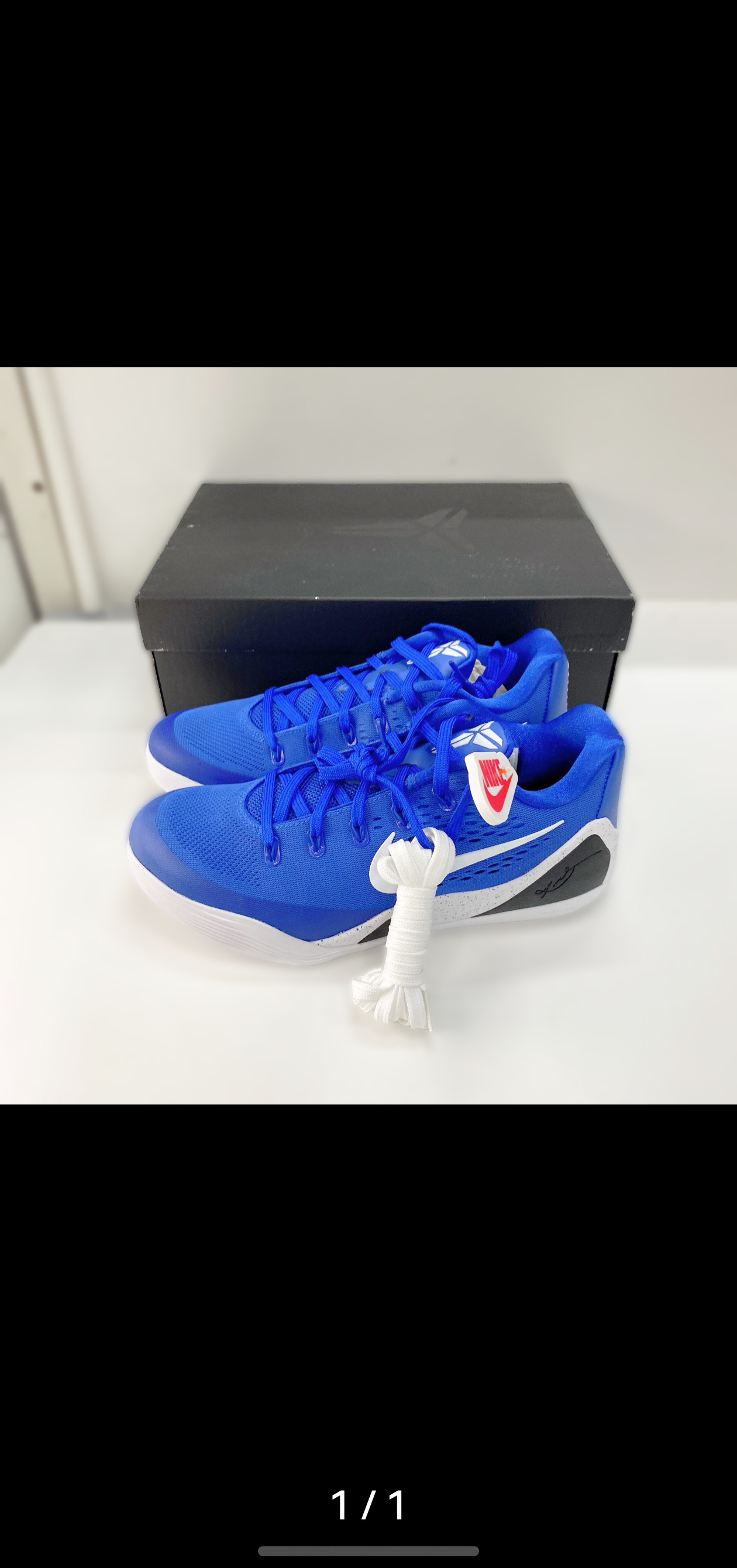 custom review-Nike Kobe 9 Slip Resistant Abrasion Resistant Низкие Баскетбольные Кроссовки Унисекс Blue