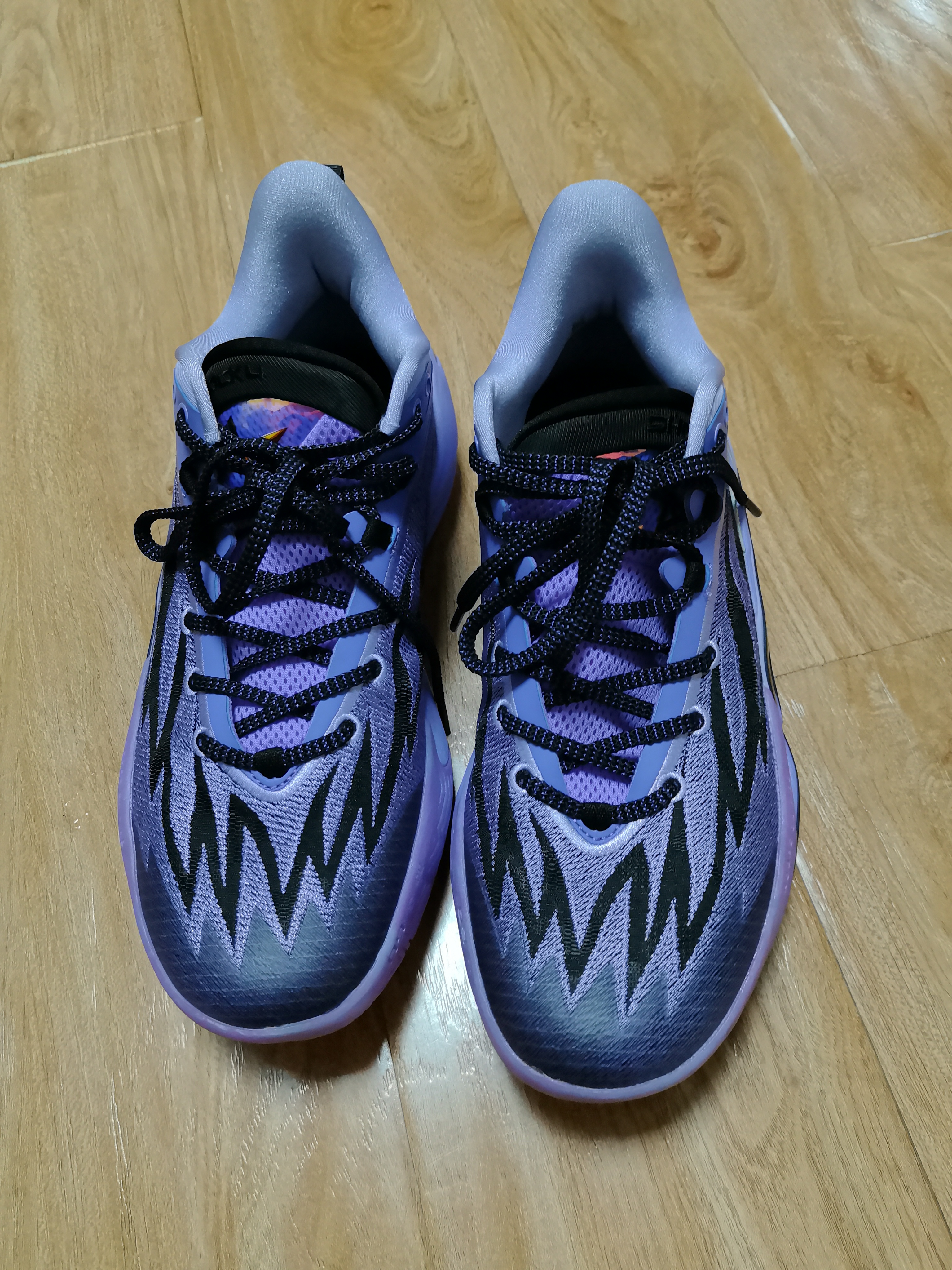 custom review-ANTA Shock Wave 7 Нижняя юбка Устойчивая к истиранию Низкий Топ Средняя часть с карбоновой пластиной Баскетбольные кроссовки Мужской Фиолетовый