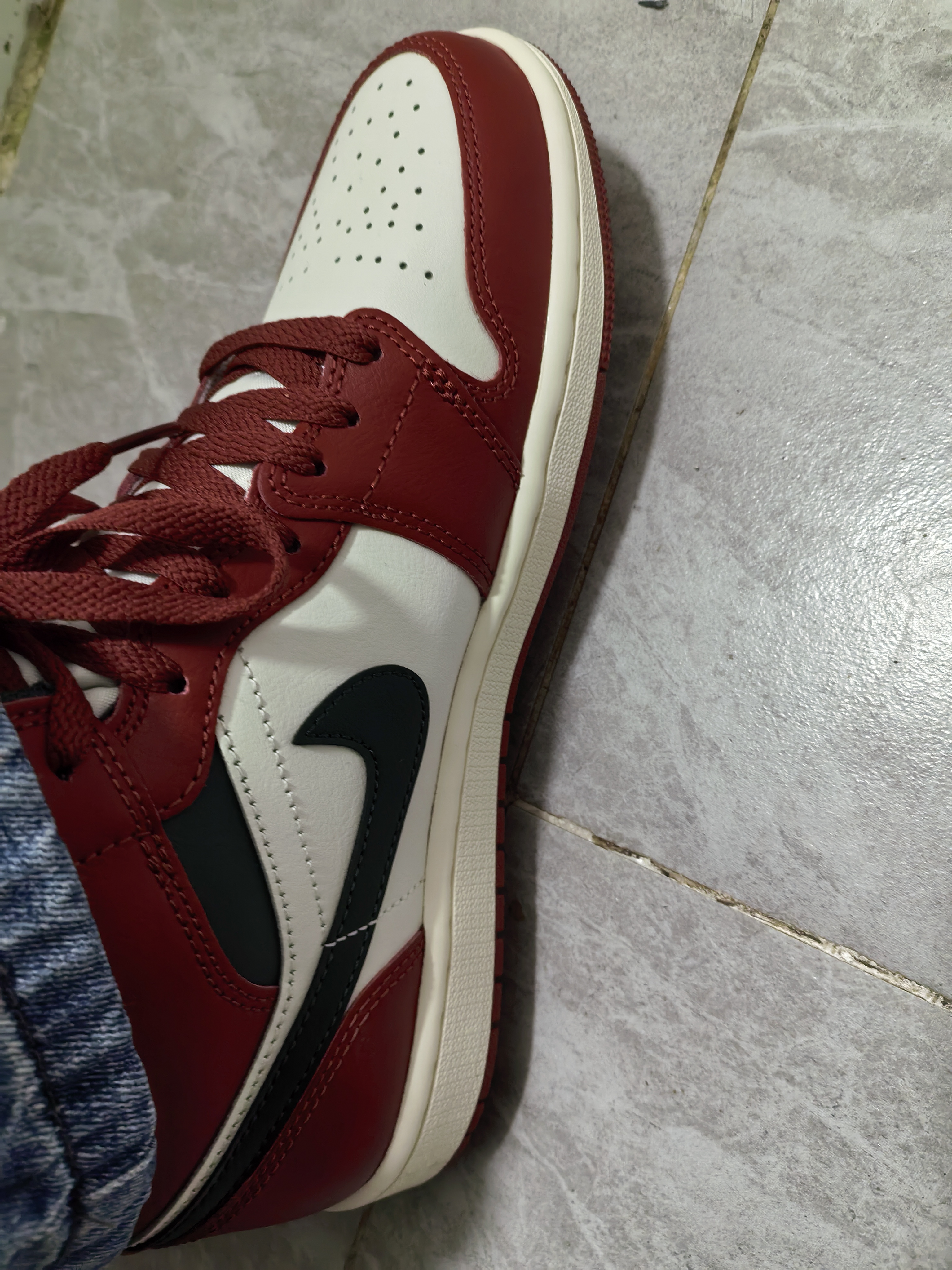 custom review-Jordan Air Jordan 1 MID Топ Винтажные Баскетбольные Кроссовки Унисекс Красный Белый