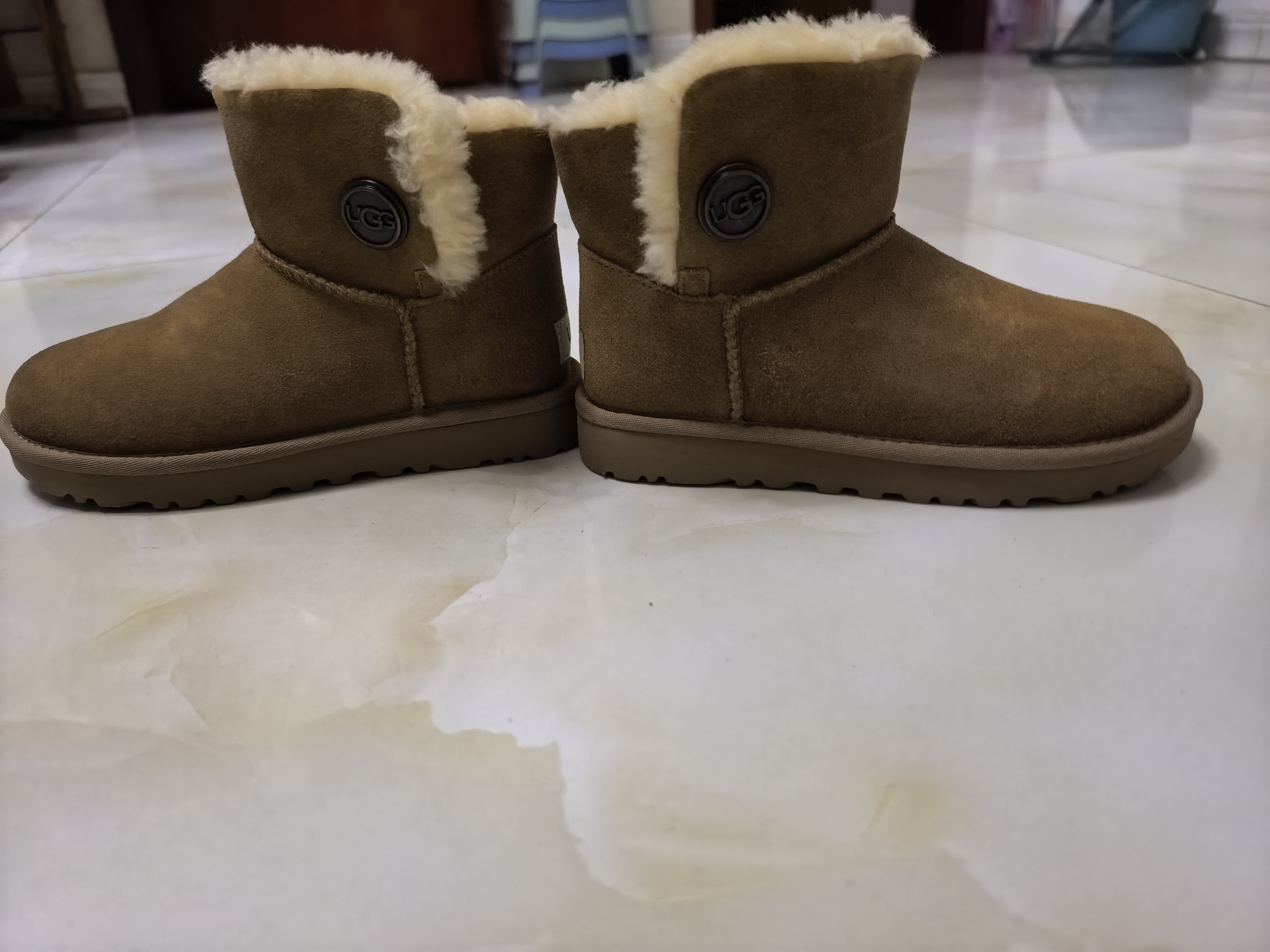 custom review-UGG Корова Спилок Термический Износостойкий Амортизирующий Противоскользящий С флисовой подкладкой Удобный Короткий