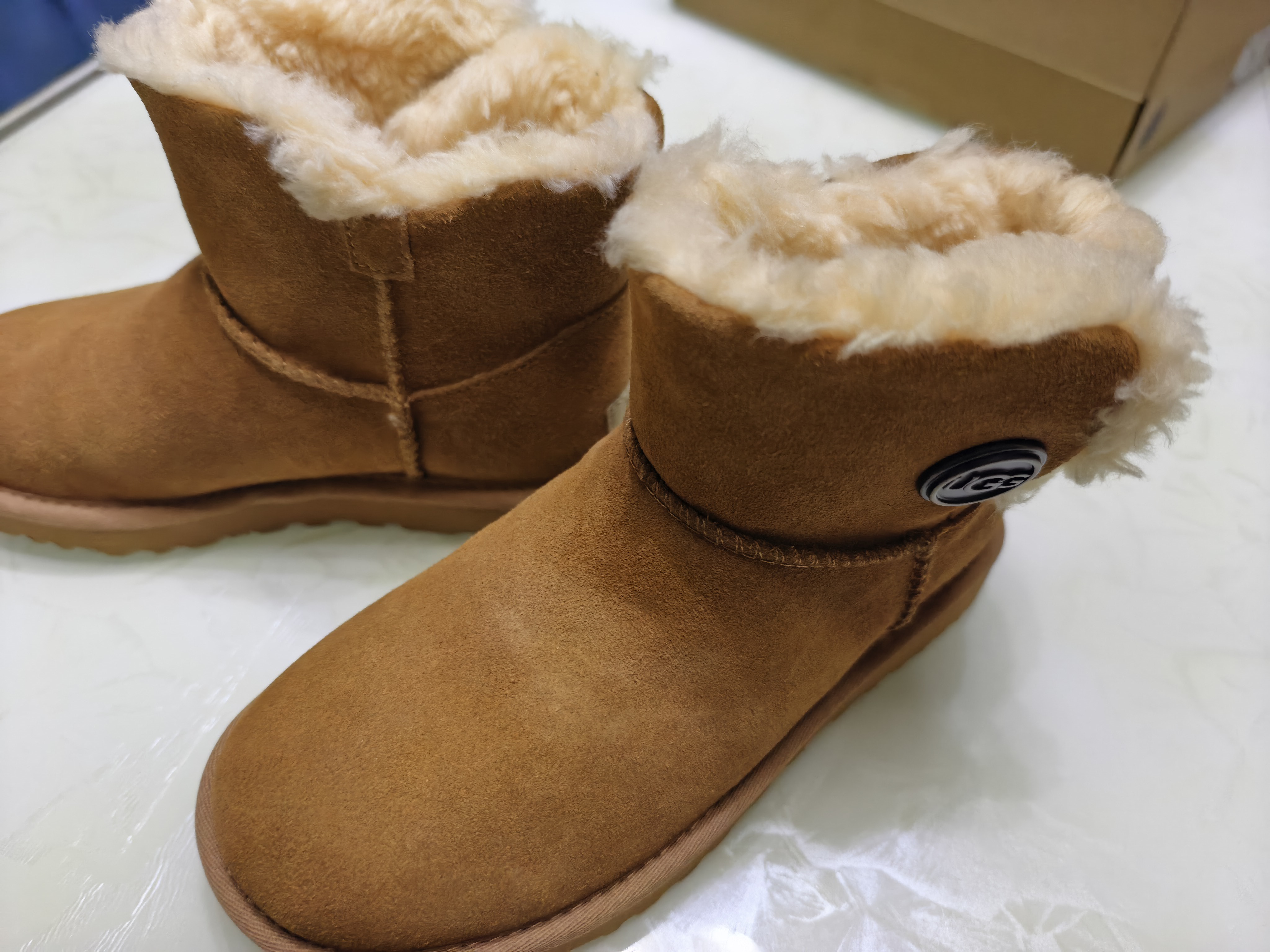 custom review-UGG Корова Спилок Термический Износостойкий Амортизирующий Противоскользящий С флисовой подкладкой Удобный Короткий
