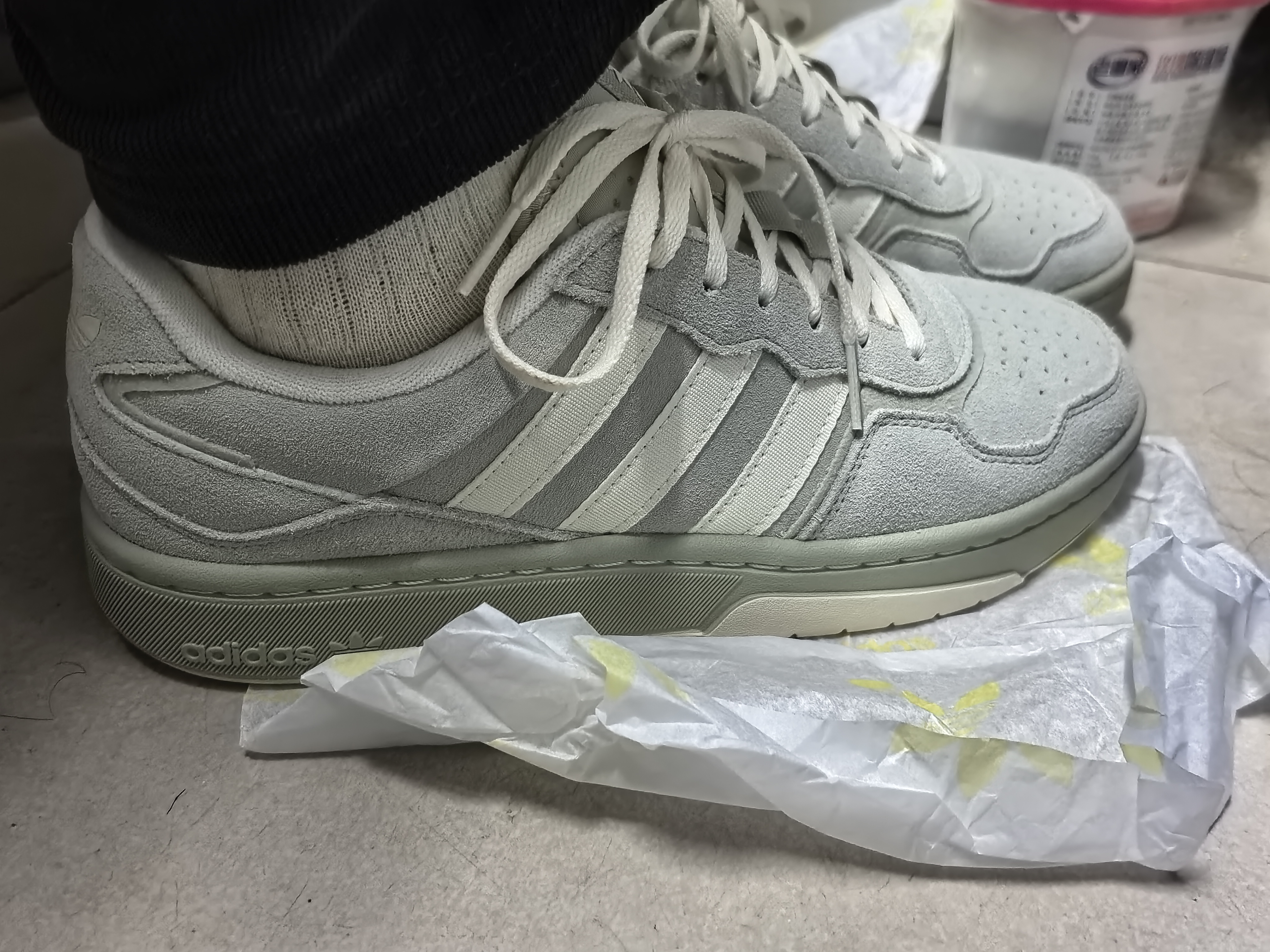 custom review-Adidas Originals Courtic Текстиль Синтетическая кожа Кожа Замша Низкий верх Повседневная обувь Унисекс Светло-зеленый