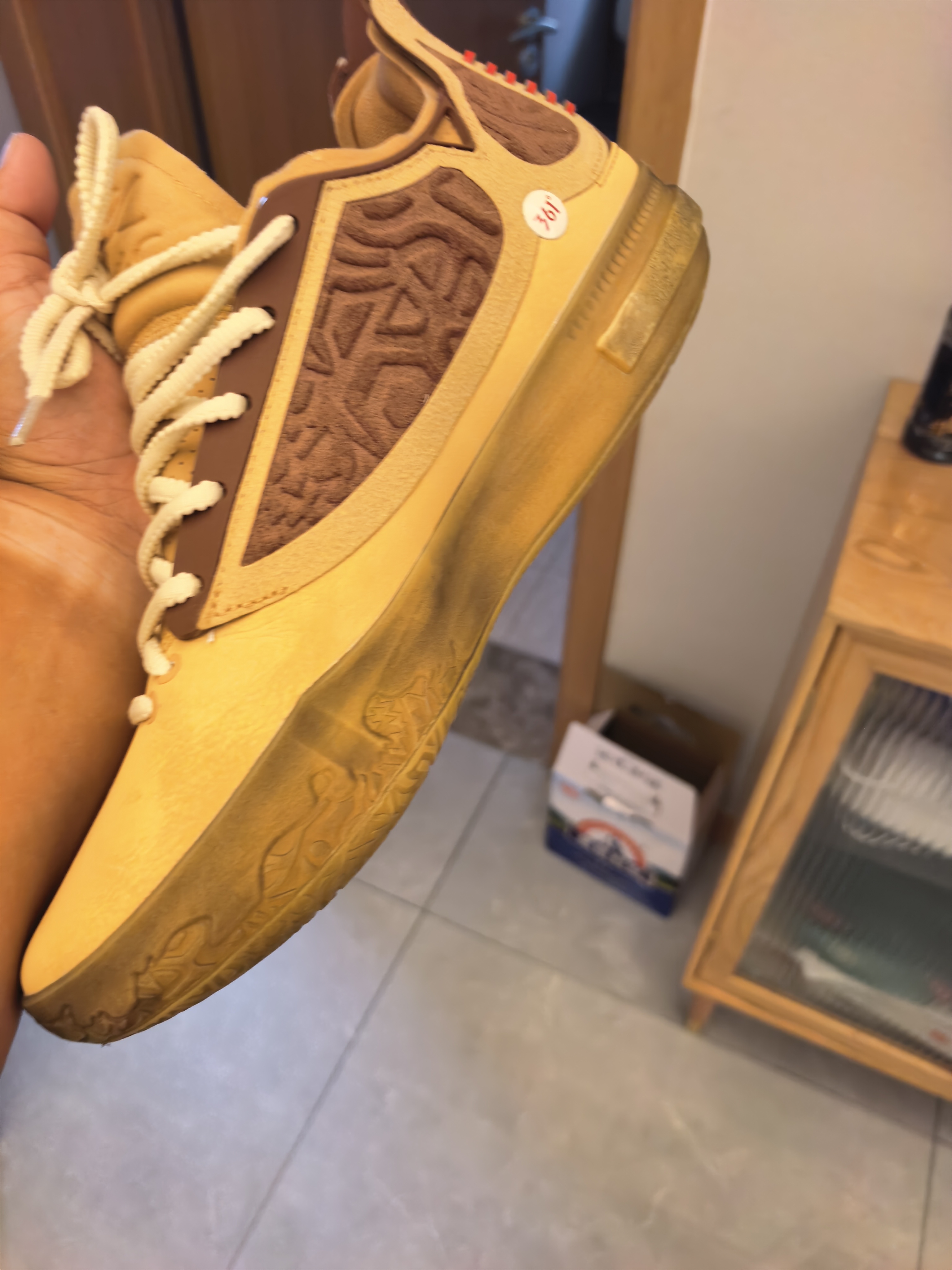 custom review-361° Joker 1 GT Амортизаторы Slip-resistant устойчивые к истиранию Низкий топ Баскетбольные кроссовки Мужской Кофейно-коричневый