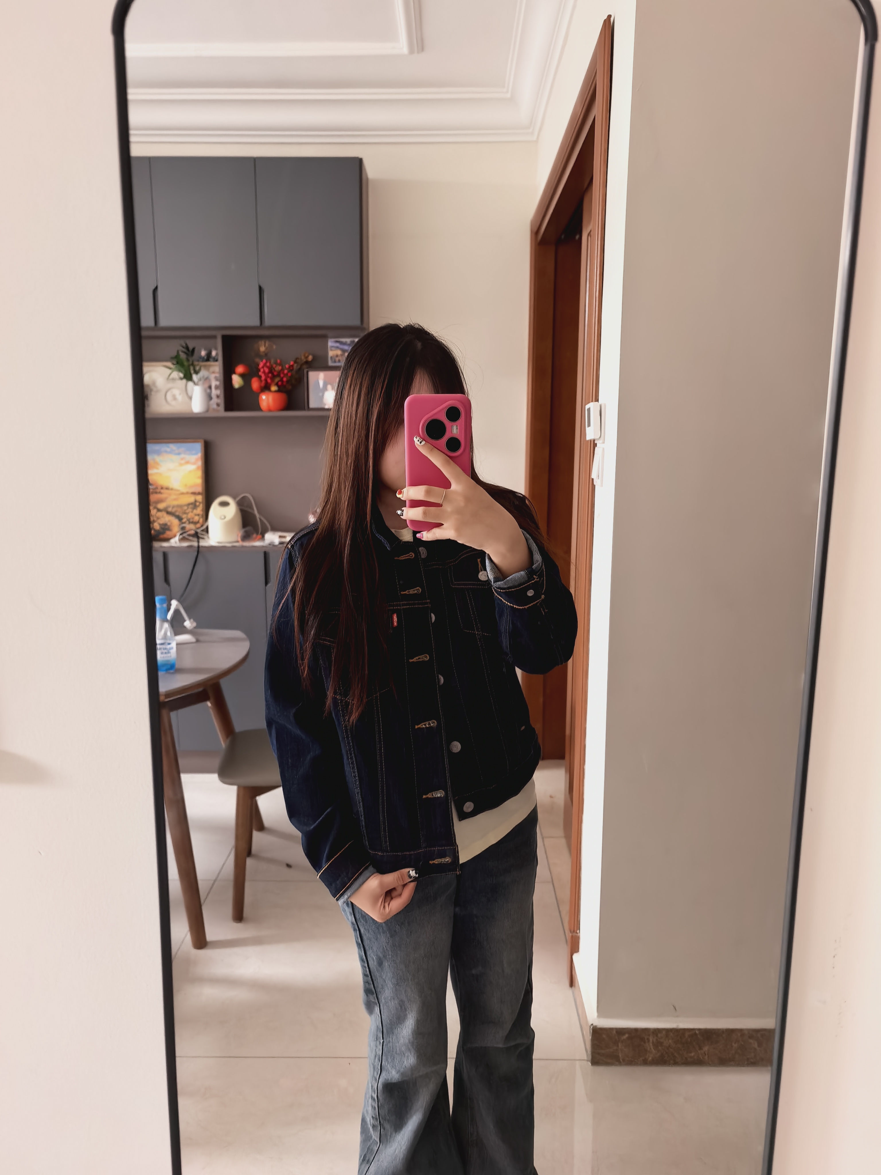 custom review-Levis Джинсовая Куртка Женская Темно-Синяя