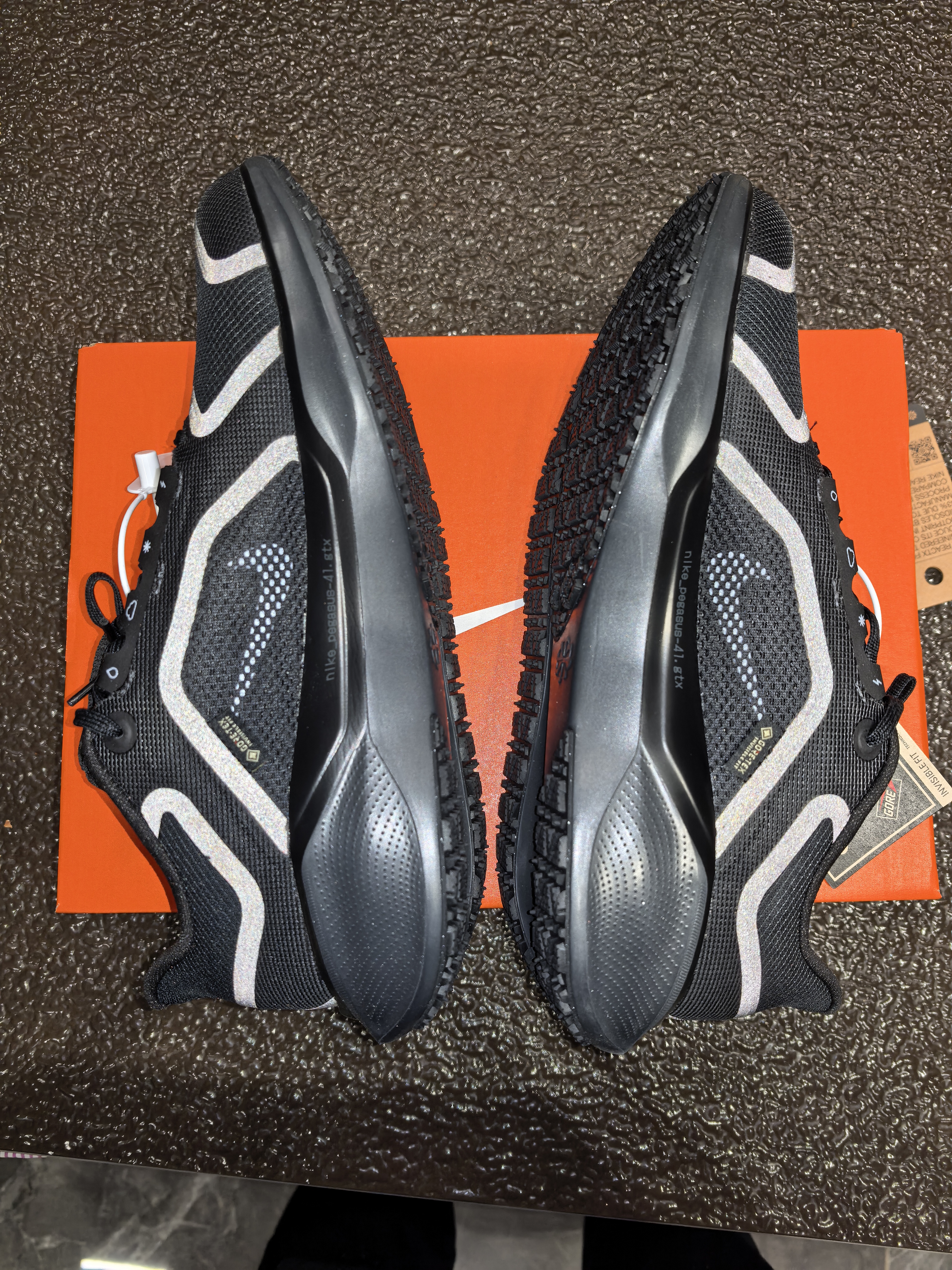 custom review-Nike Pegasus 41 Водонепроницаемый и Дышащий Отскок Низкий Топ Беговые Кроссовки Мужские Черные