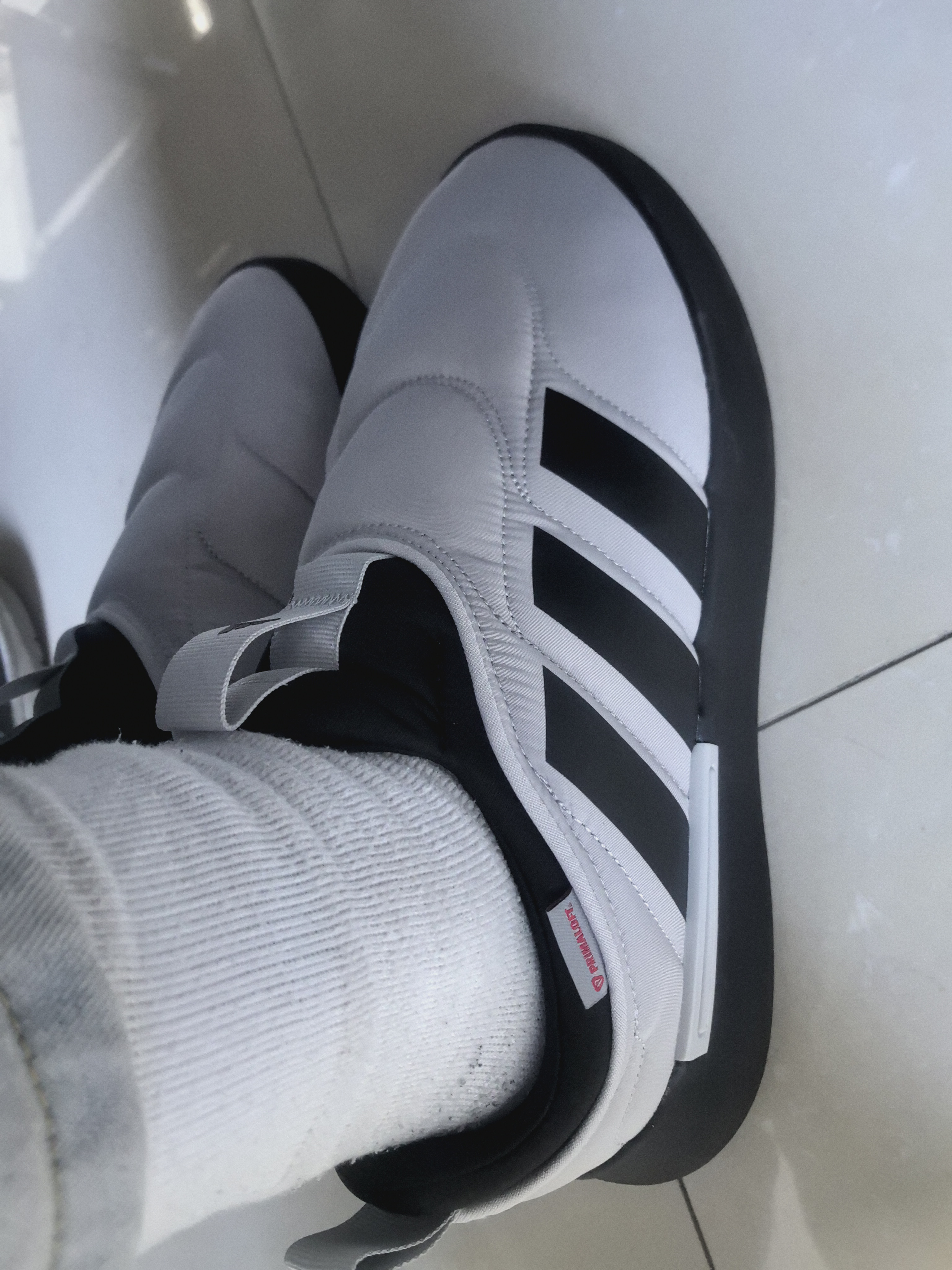 custom review-Adidas Adipuff Slip Resistant Abrasion Resistant Низкий Топ Casual Унисекс Серый Черный