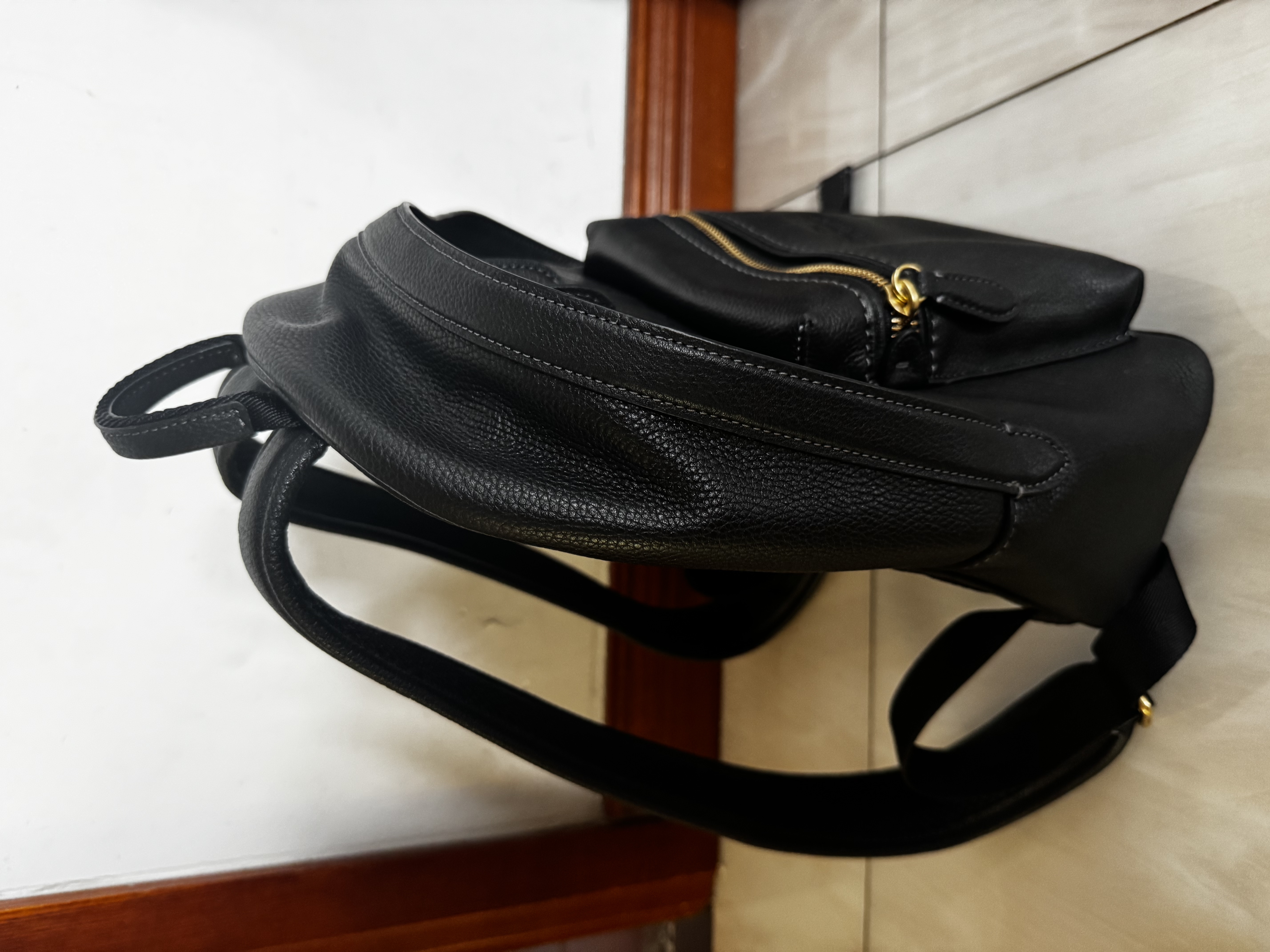 custom review-COACH Charter Кожа Рюкзак Большой Унисекс Черный