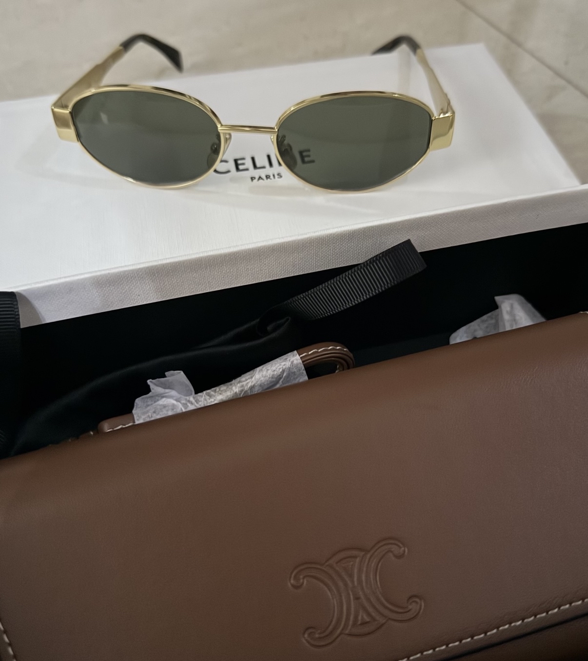 custom review-CELINE Солнцезащитные очки OVAL с металлическим покрытием унисекс