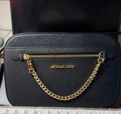 custom review-MICHAEL KORS Jet Set Кожа Коровья кожа Камера Сумка Сумка через плечо Большая Женская Черная