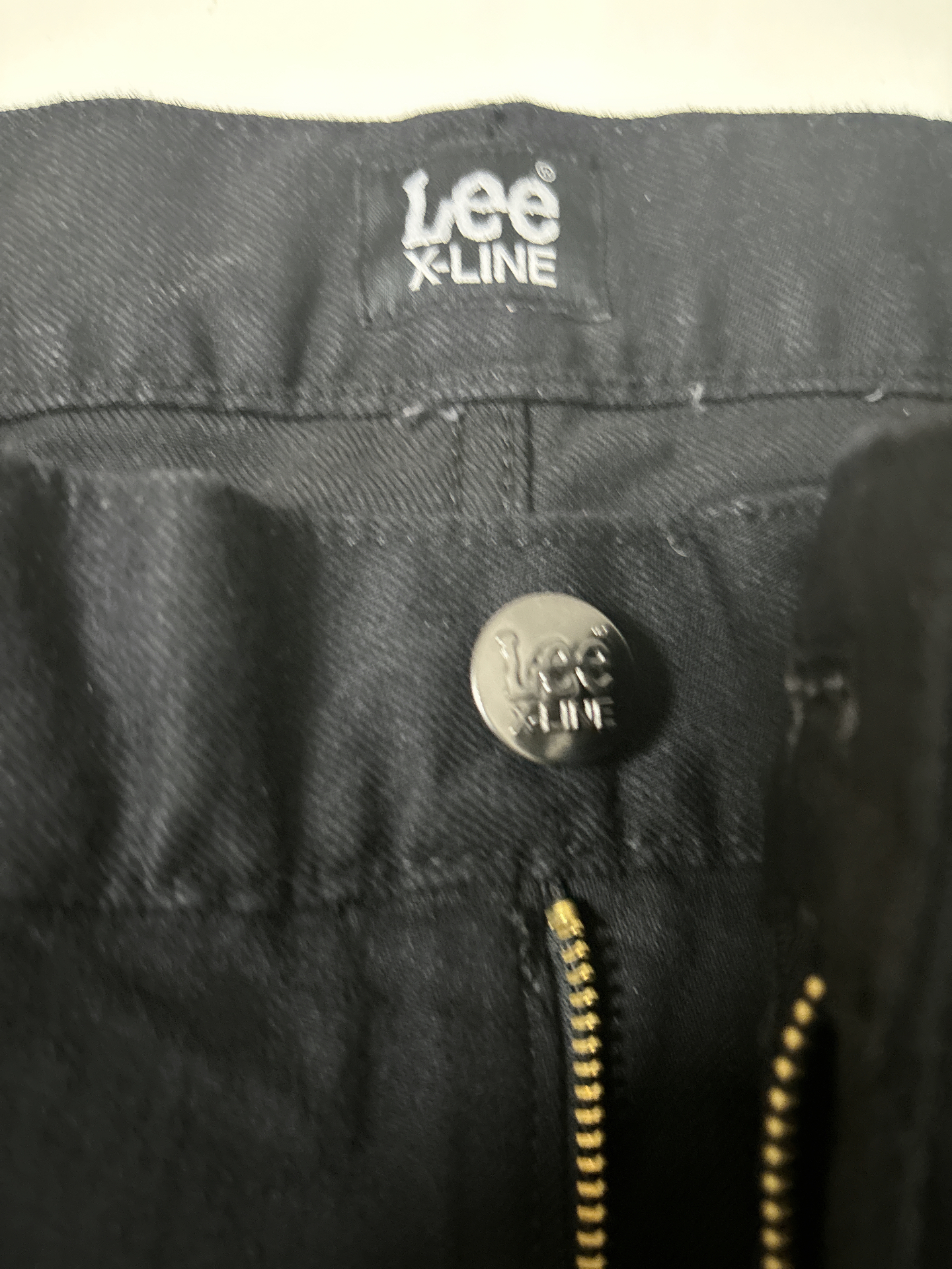 custom review-Lee совместный бренд модель Черные мужские джинсы