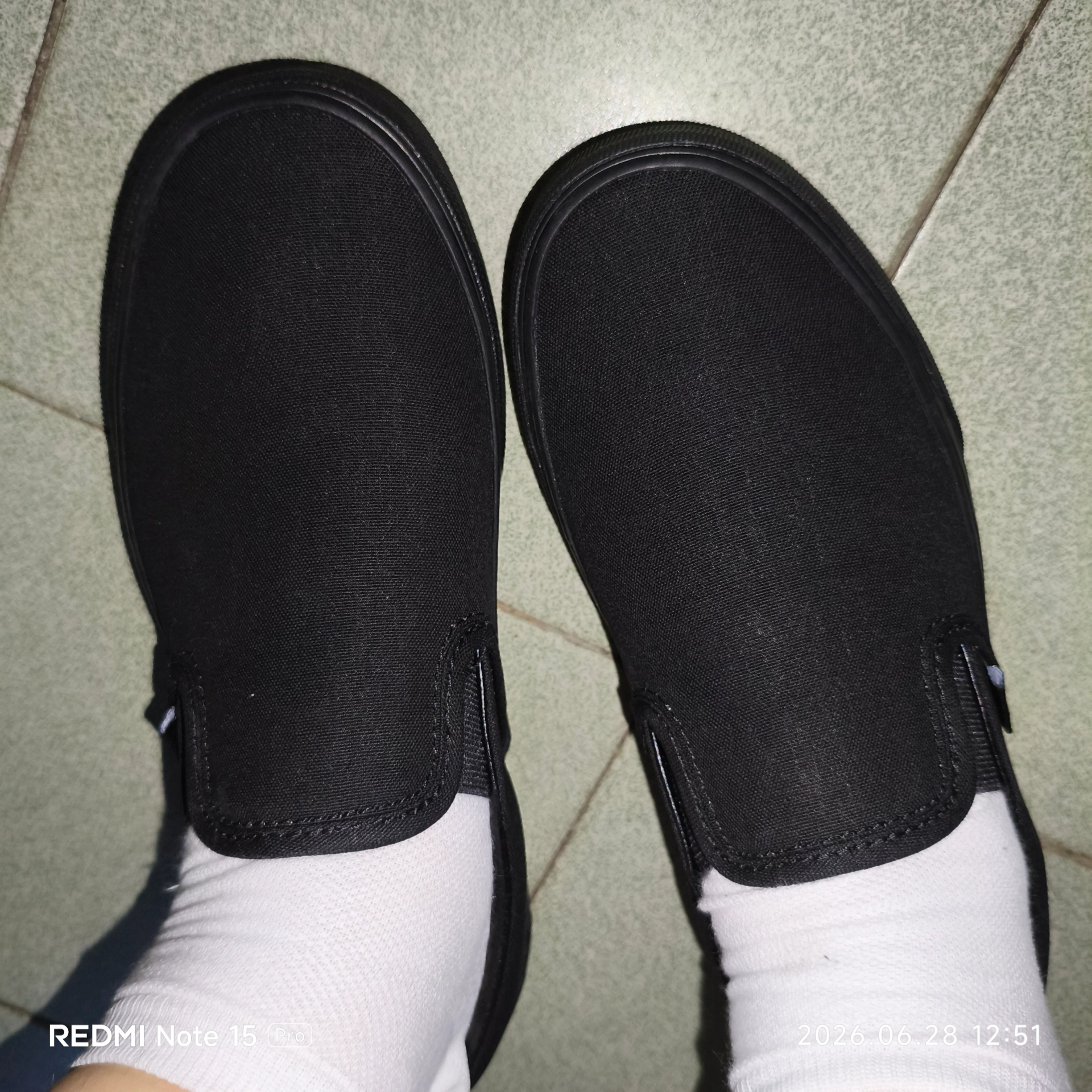 custom review-Vans Slip On Цвет холста Low Топ Скейтборд Обувь Унисекс Черный