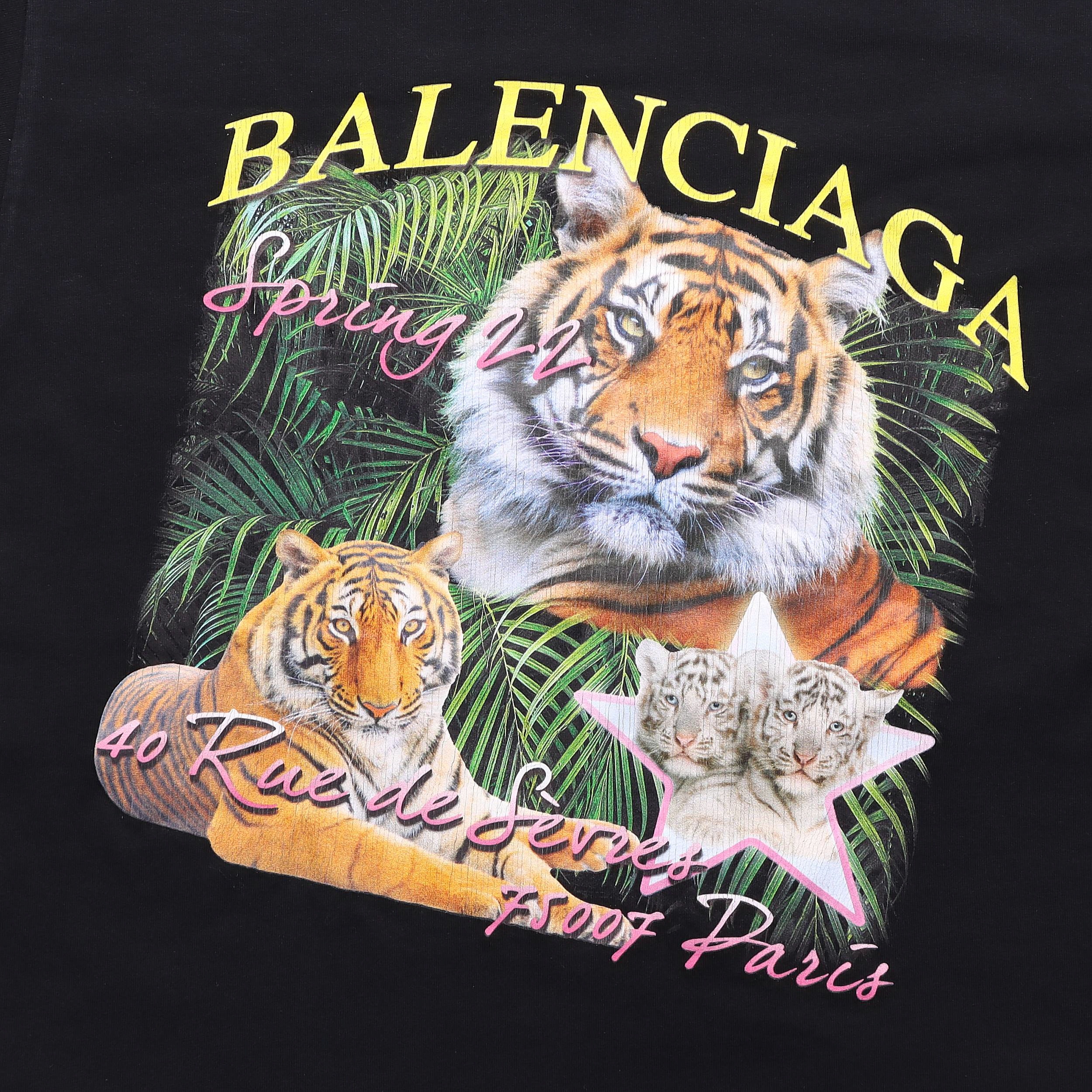 Balenciaga Fbi Print Year of The Tiger Reversible T-Shirt